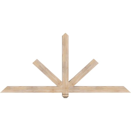 Ekena Millwork Kennewick Smooth Timber Gable Bracket, Douglas Fir, 72"W x 33"H x 3 1/2"D x 3 1/2"F, 11/12 Pitch GBW072X33X0404KEN00SDF